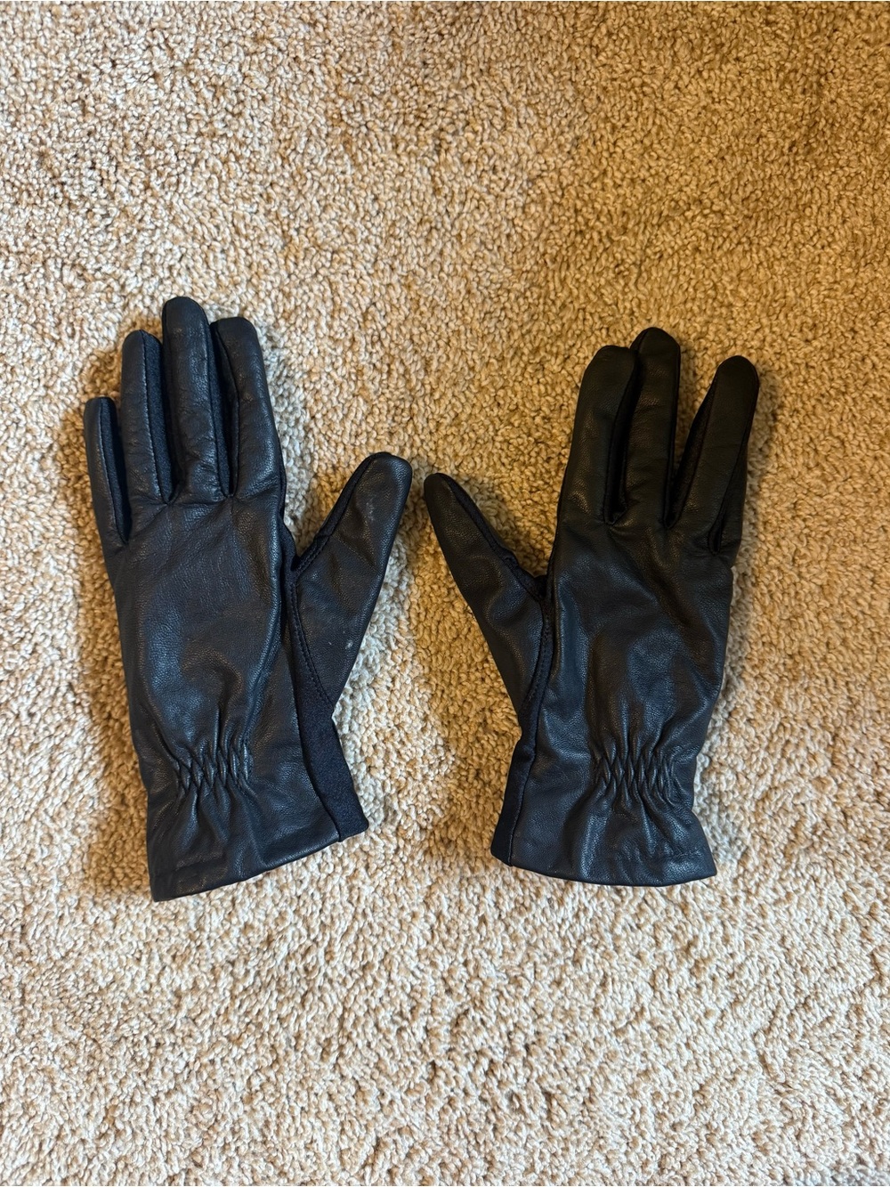 Classic Black Leather Gloves